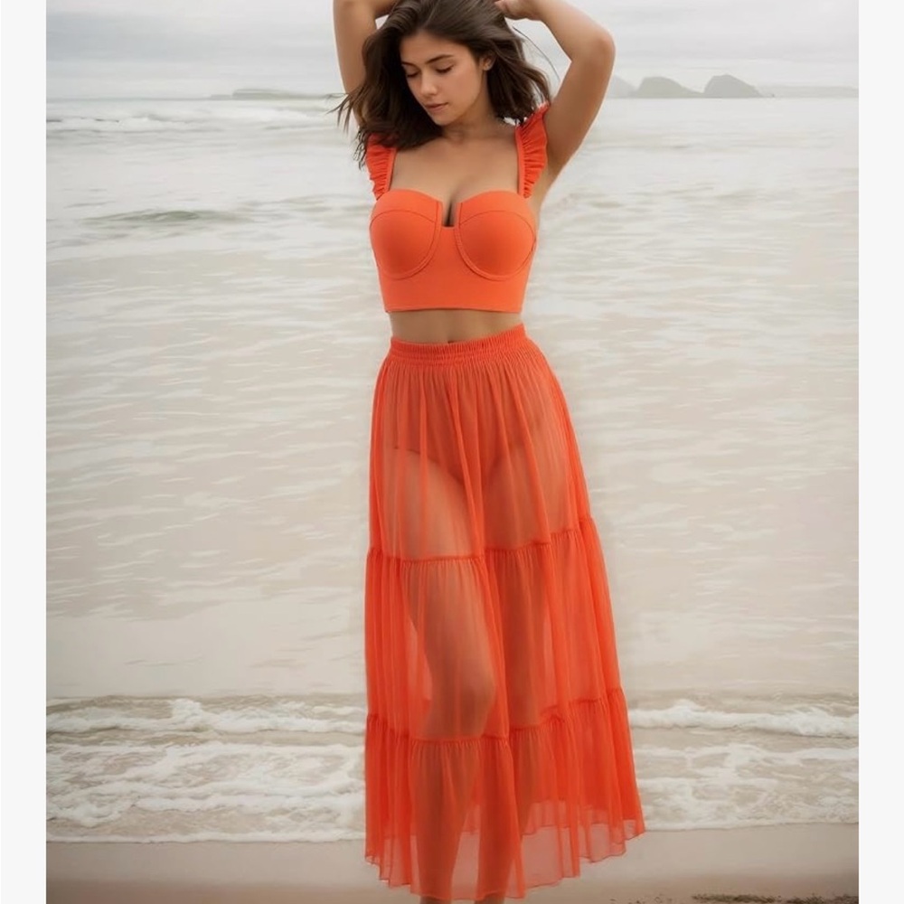 Vibrant Orange Bikini Set